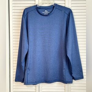 Tommy Bahama Men's XXL Long Sleeve Blue Pullover Rash Guard Shirt Fishing